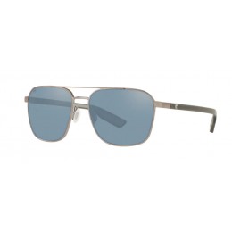 Costa Wader Men's Brushed Gunmetal And Gray Silver Mirror Sunglasses