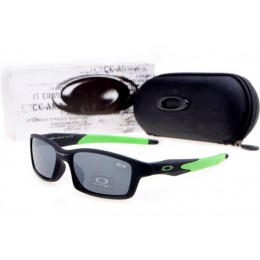 Oakley Crosslink Matte Black And Island Green And Black Iridium Sunglasses