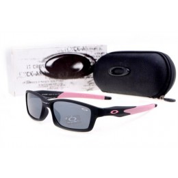 Oakley Crosslink Matte Black And Pink And Grey Iridium Sunglasses