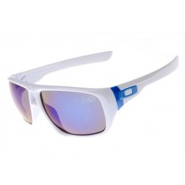 Oakley Dispatch Polished White And Blue Iridium Sunglasses