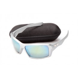 Oakley Eyepatch Matte Silver And Ice Iridium Sunglasses