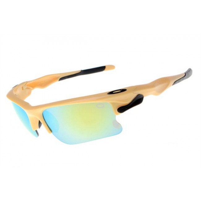 Oakley Fast Jacket Polished Pastel Yellow And Ruby Clear Sunglasses