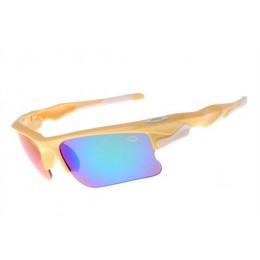 Oakley Fast Jacket Polished Pastel Yellow And Ice Iridium Sunglasses