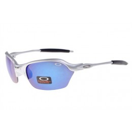 Oakley Half X Silver And Ice Iridium Sunglasses