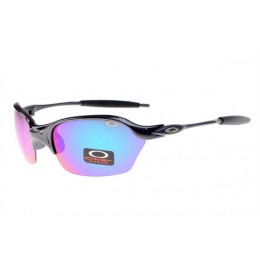 Oakley Half X Polished Black And Ice Iridium Sunglasses