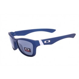 Oakley Jupiter Matte Blue And Grey Iridium Sunglasses