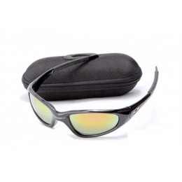 Oakley Minute Polished Black And Fire Iridium Sunglasses