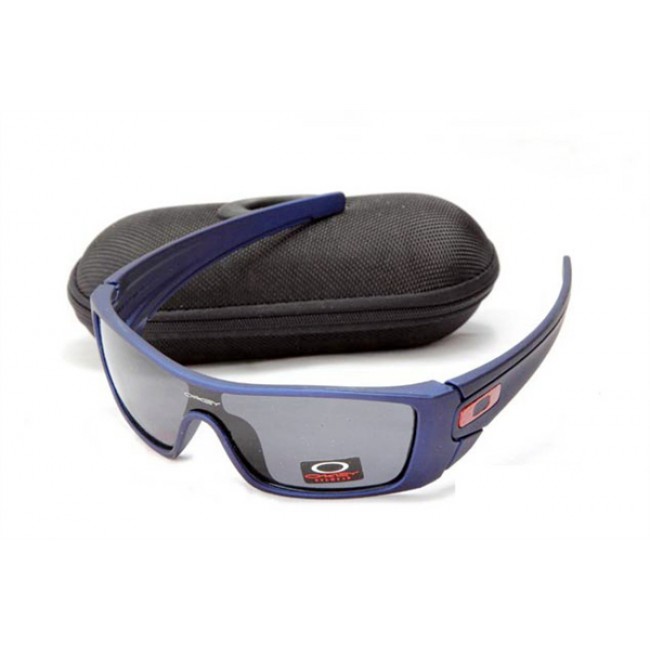 Oakley Batwolf Matte Blue And Black Iridium Sale Sunglasses