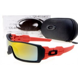 Oakley Oil Rig In Black And Red And Fire Iridium Sunglasses