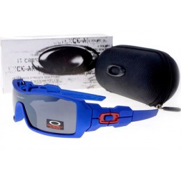 Oakley Oil Rig In Spectrum Blue And Black Iridium Sunglasses