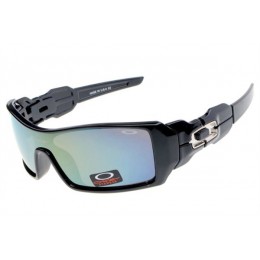 Oakley Oil Rig In Polished Black And Ice Iridium Sunglasses