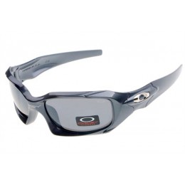 Oakley Pit Boss In Polished Steel And Grey Iridium Sunglasses