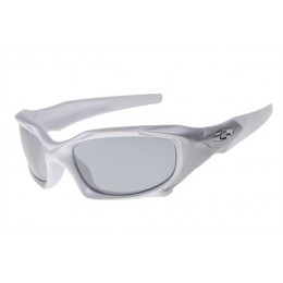 Oakley Pit Boss In Matte Silver And Grey Iridium Sunglasses