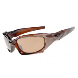 Oakley Pit Boss In Polished Dark Brown And Vr28 Iridium Sunglasses