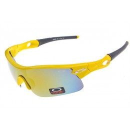 Oakley Radar Pitch In Neon Yellow And Ice Iridium Sunglasses