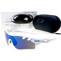 Oakley Radarlock Path White And Blue Iridium Sunglasses