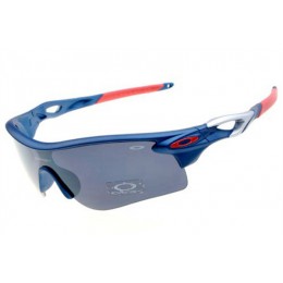 Oakley Radarlock In Yankees Blue And Black Iridium Sunglasses