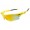 Oakley Radarlock In Neon Yellow And Fire Iridium Sunglasses