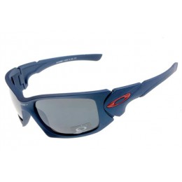 Oakley Scalpel In Matte Blue And Grey Sunglasses