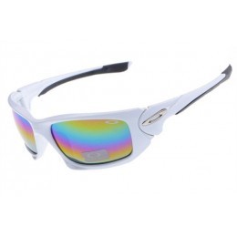 Oakley Scalpel In Polished White And Colorful Sunglasses