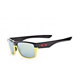 Oakley Twoface In Matte Black And Yellow And Ice Iridium Sunglasses