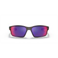Oakley Chainlink Grey Smoke Frame Red Iridium Polarized Lens Sunglasses