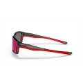 Oakley Chainlink Grey Smoke Frame Red Iridium Polarized Lens Sunglasses