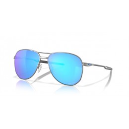 Oakley Contrail Satin Chrome Frame Prizm Sapphire Lens Sunglasses
