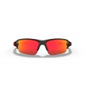 Oakley Flak 2.0 Low Bridge Fit Grey Smoke Frame Prizm Ruby Lens Sunglasses