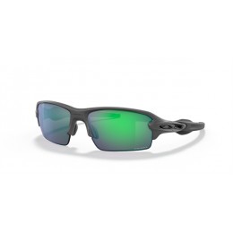 Oakley Flak 2.0 Low Bridge Fit Steel Frame Prizm Jade Lens Sunglasses