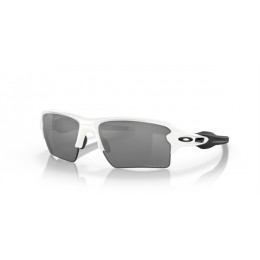 Oakley Flak 2.0 Xl Polished White Black Frame Light Prizm Black Polarized Lens Sunglasses