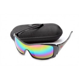 Oakleyforsake Polished Black And Colorful Iridium Sunglasses