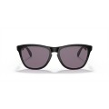 Oakley Frogskins Mix Low Bridge Fit Polished Black Frame Prizm Grey Lens Sunglasses