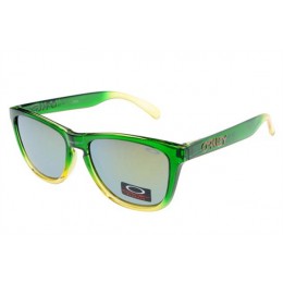 Oakley Frogskins In Crystal Kelly Green And Emerald Iridium Sunglasses