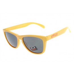 Oakley Frogskins In Enamel Yellow And Black Iridium Sunglasses