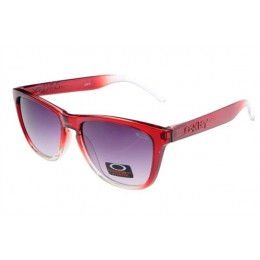 Oakley Frogskins In Crystal Red And Violet Iridium Sunglasses