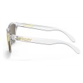 Oakley Frogskins Xs Youth Fit Polished Clear Frame Prizm 24K Polarized Lens Sunglasses