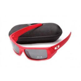 Oakley Gascan In Red And Black Iridium Sunglasses