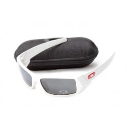 Oakley Gascan In White And Black Iridium Sunglasses