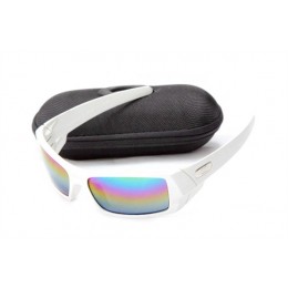 Oakley Gascan In White And Fire Iridium Sunglasses