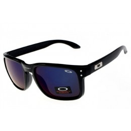 Oakley Holbrook Polished Black And Dark Blue Sunglasses