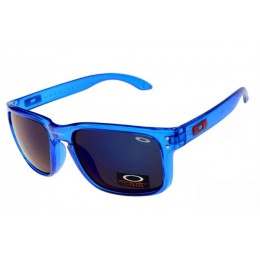 Oakley Holbrook Polished Blue And Grey Iridium Sunglasses