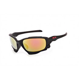 Oakley Jawbone In Matte Black And Fire Iridium Sunglasses
