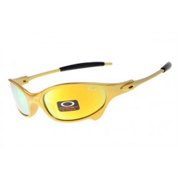 Oakley Juliet In Enamel Yellow And Fire Iridium Sunglasses