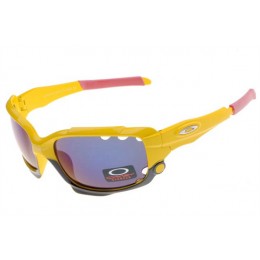Oakley Limited Edition Fathom Racing Jacket In Neon Yellow And Ice Iridium Sunglasses