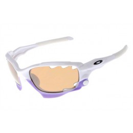 Oakley Limited Edition Fathom Racing Jacket In Polished White And Brown Iridium Sunglasses