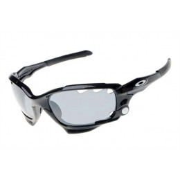 Oakley Limited Edition Fathom Racing Jacket In Polished Black And Blue Iridium Sunglasses