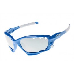 Oakley Racing Jacket In Island Blue And Grey Iridium Limited Edition Fathom Sunglasses