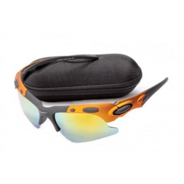 Oakley Plate In Matte Orange And Fire Iridium Sunglasses