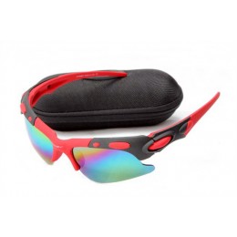 Oakleyplate In Red And Colorful Iridium Sunglasses